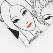 Vrouwen met lippenstift fleece deken (Hoek)