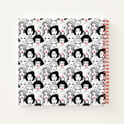Vrouwen met lippenstift notitieboek (Achterkant)