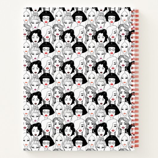 Vrouwen met lippenstift notitieboek (Achterkant)