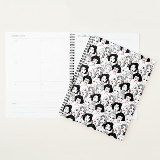 Vrouwen met lippenstift planner (Display)