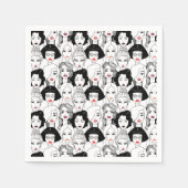 Vrouwen met lippenstift servet (Voorkant)