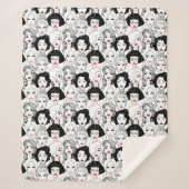 Vrouwen met lippenstift sherpa deken (Voorkant)