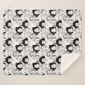 Vrouwen met lippenstift sherpa deken (Voorkant (horizontaal))