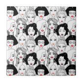 Vrouwen met lippenstift tegeltje (Voorkant)