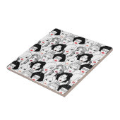 Vrouwen met lippenstift tegeltje (Zijkant)