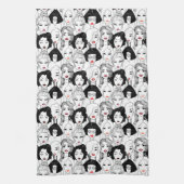 Vrouwen met lippenstift theedoek (Verticaal)