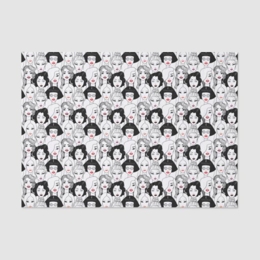 Vrouwen met lippenstift tissuepapier (Voorkant)