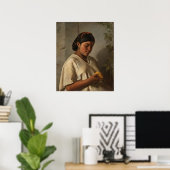 Vrouwen met Marigold, beroemd schilderij Poster (Thuiskantoor)