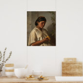 Vrouwen met Marigold, beroemd schilderij Poster (Keuken)