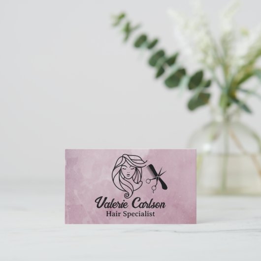 Vrouwen met mooi haar | Salon Tools Visitekaartje (Staand voorkant)