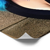 Vrouwen met Paarse, Roze en Blauwe Mohawks Poster (Hoek)