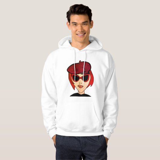 vrouwen met pet hoodie (Voorkant volledig)