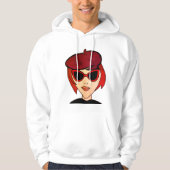 vrouwen met pet hoodie (Voorkant)