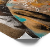 Vrouwen met Poster voor mask Graffiti (Hoek)