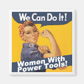 Vrouwen met Power Tools Magnet (Voorkant)