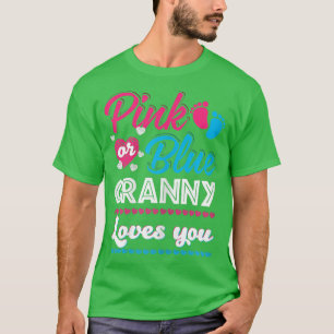 Vrouwen met roze of blauwe oma houden van je gesla t-shirt