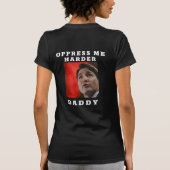 Vrouwen met Trudeau Face T-Shirt (Achterkant)
