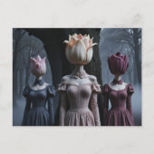 Vrouwen Met Tulp Hoofden Geheime Bos Briefkaart (Voorkant)