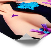 Vrouwen met zwarte, roze en blauwe mohawks poster (Hoek)