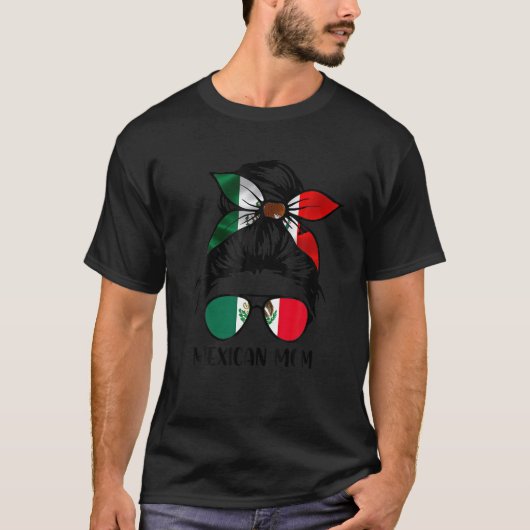 Vrouwen Mexicaanse Moeder Bandana Mexico Vlag Grap T-shirt (Voorkant)