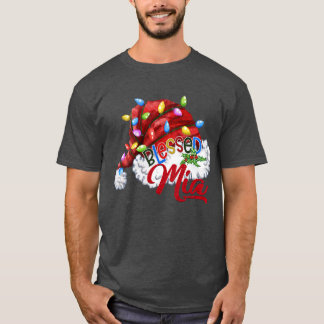 Vrouwen Mia Santa Hat Xmas Light T-shirt