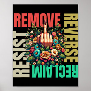 Vrouwen Middelste Vinger Verwijderen Omgekeerde Re Poster