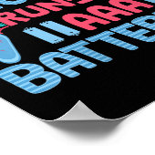 Vrouwen Mijn alvleesklier loopt op AAA-batterijen  Poster (Hoek)