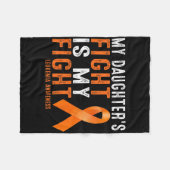 Vrouwen mijn dochter vechten is mijn strijd tegen  fleece deken (Voorkant (Horizontaal))