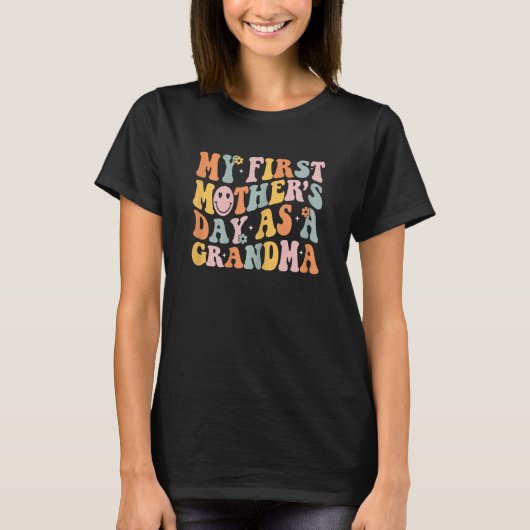 Vrouwen Mijn eerste Moederdag als oma Moeders T-shirt (Voorkant)