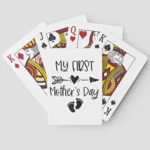 Vrouwen mijn eerste Moederdag voor nieuwe moeder Pokerkaarten