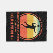 Vrouwen Mijn favoriete Badminton-speler roept me n Fleece Deken (Voorkant (Horizontaal))