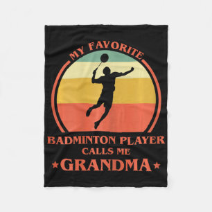 Vrouwen Mijn favoriete Badminton-speler roept me n Fleece Deken