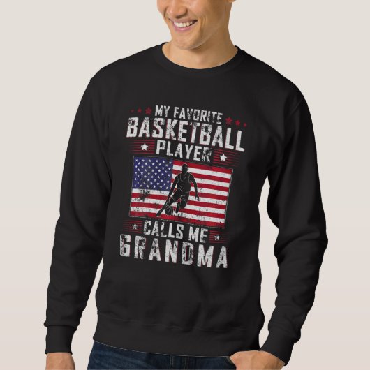 Vrouwen Mijn favoriete Basketbalspeler roept me Gr Trui (Voorkant)
