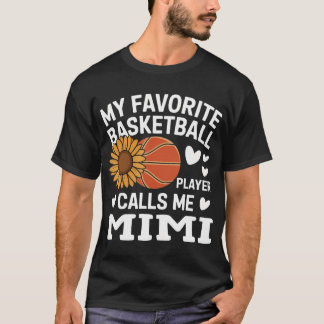 Vrouwen Mijn favoriete Basketbalspeler roept me Mi T-shirt