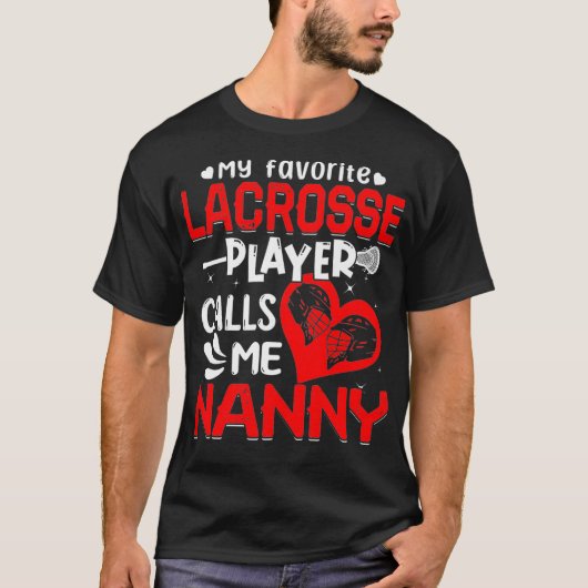 Vrouwen Mijn favoriete Lacrosse speler roept me na T-shirt (Voorkant)