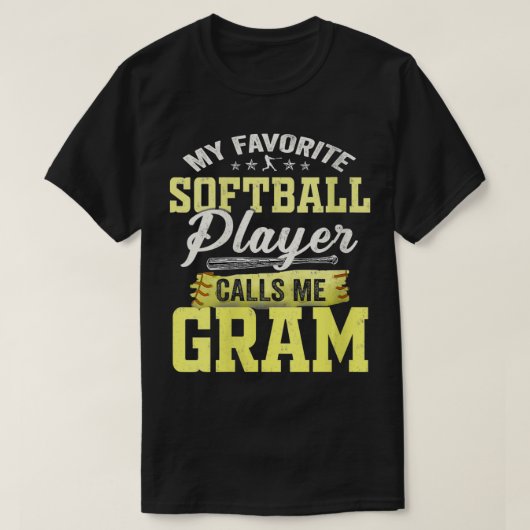 Vrouwen Mijn favoriete Softball Player roept me Gr T-shirt (Design voorkant)