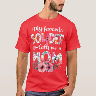 Vrouwen Mijn favoriete soldaat noemt mij mam Armi  T-shirt