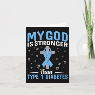Vrouwen Mijn God Is Sterker Dan Type 1 Diabetes V- Kaart
