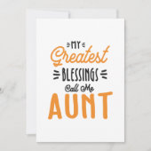 Vrouwen mijn grootste zegeningen noemen me tante kaart (Voorkant)