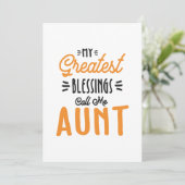 Vrouwen mijn grootste zegeningen noemen me tante kaart (Staand voorkant)