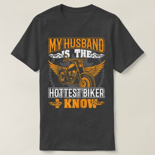 Vrouwen Mijn man is de snelste motorrijder die ik  T-shirt (Design voorkant)