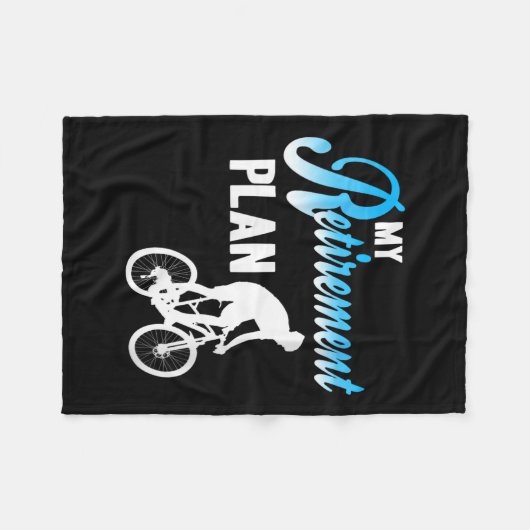 Vrouwen Mijn Pensioenplan Grappig Fietsen Humor Ac Fleece Deken (Voorkant (Horizontaal))