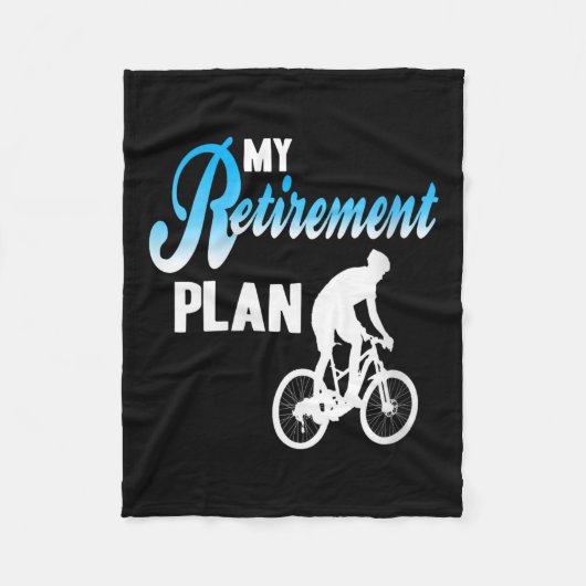 Vrouwen Mijn Pensioenplan Grappig Fietsen Humor Ac Fleece Deken (Voorkant)