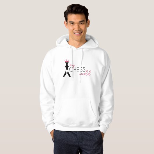 Vrouwen Mijn Schaakwereld Hoodie (Voorkant volledig)