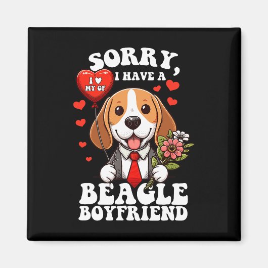 Vrouwen Mijn Valentijn Heeft Paws Valentijn Harten Magneet (Voorkant)