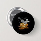 Vrouwen milieubescherming specialist grappig ronde button 5,7 cm (Voorkant /achterkant)