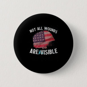 Vrouwen Militaire Veteraan Post Traumatische PTSS Ronde Button 5,7 Cm
