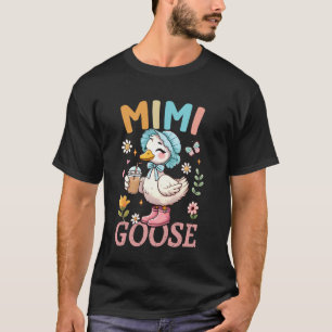 Vrouwen Mimi Gans Moederdag Bloemige Dwaze Gans Mo T-shirt