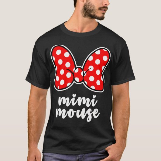 Vrouwen Mimi Mouse Familie Vakantie Bow T-shirt (Voorkant)
