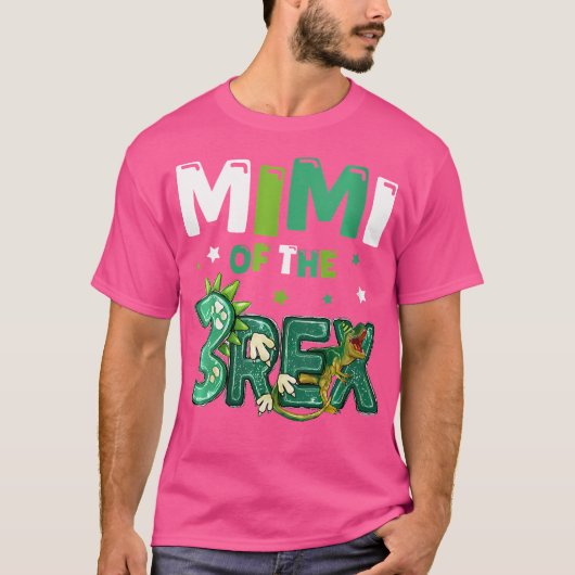 Vrouwen Mimi van de Drie Rex Verjaardag Dinosaurus T-shirt (Voorkant)